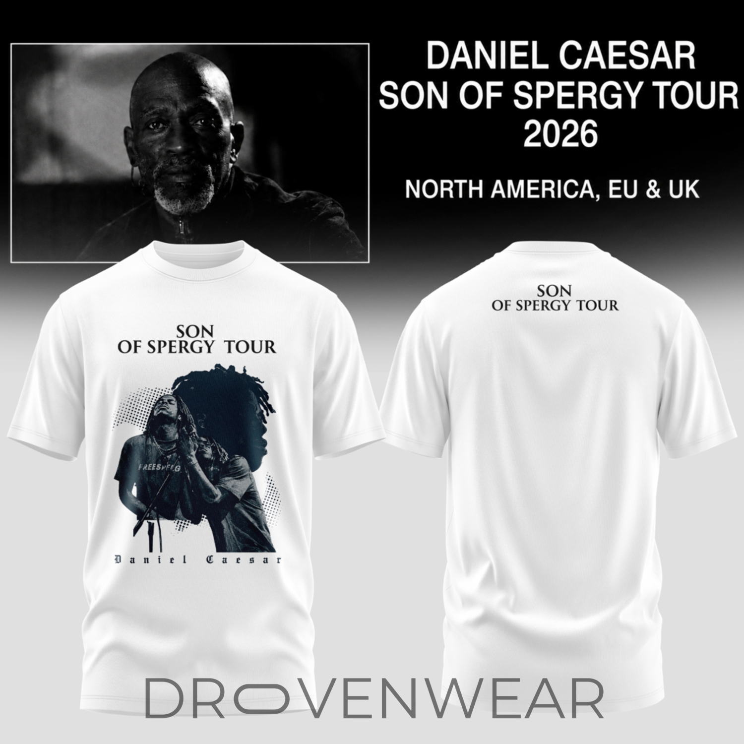 Daniel Caesar - Son Of Spergy Tour Limited Tshirt V5 Daniel Caesar - Son Of Spergy Tour Limited Tshirt V5
