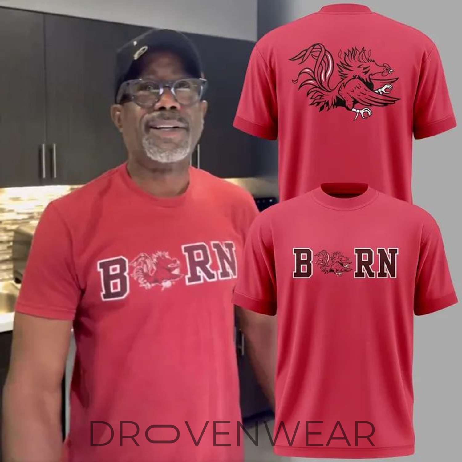 Darius Rucker Born Gamecocks South Carolina Graphic T-Shirt Darius Rucker Born Gamecocks South Carolina Graphic T-Shirt