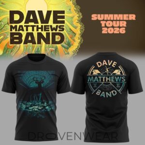 Dave Matthews Band Dmb 2026 Tour Tshirt by Drovenwear.com