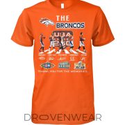 Denver Broncos Thank You For The Memories Abbey Road The Beatles T-shirt