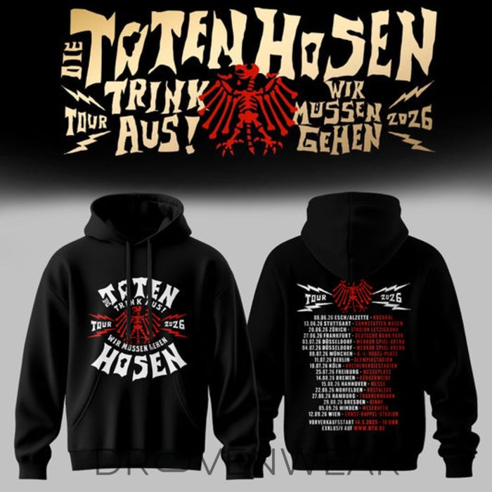 Die Toten Hosen: Trink Aus! Wir Müssen Gehen - Tour 2026  Hoodie - Image 3