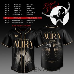 Diljit Dosanjhs Aura World Tour 2026 Edition Baseball Jersey by Drovenwear.com