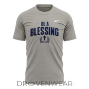 Drake Maye Be A Blessing Graphic T-Shirt 2026 Gray New England Patriots Fan Apparel - Image 2