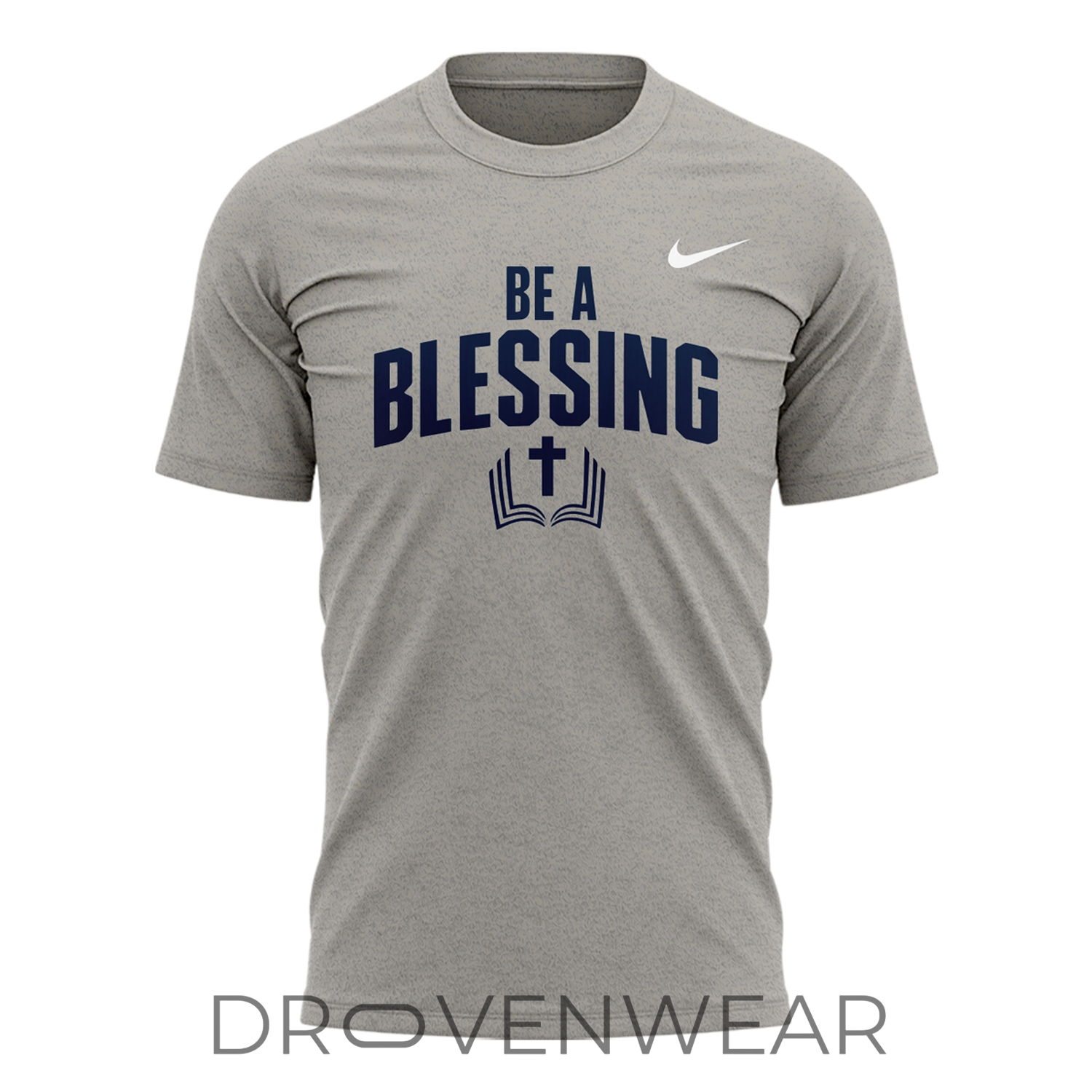 Drake Maye Be A Blessing Graphic T-Shirt 2026 Gray New England Patriots Fan Apparel Drake Maye Be A Blessing Graphic T-Shirt 2026 Gray New England Patriots Fan Apparel