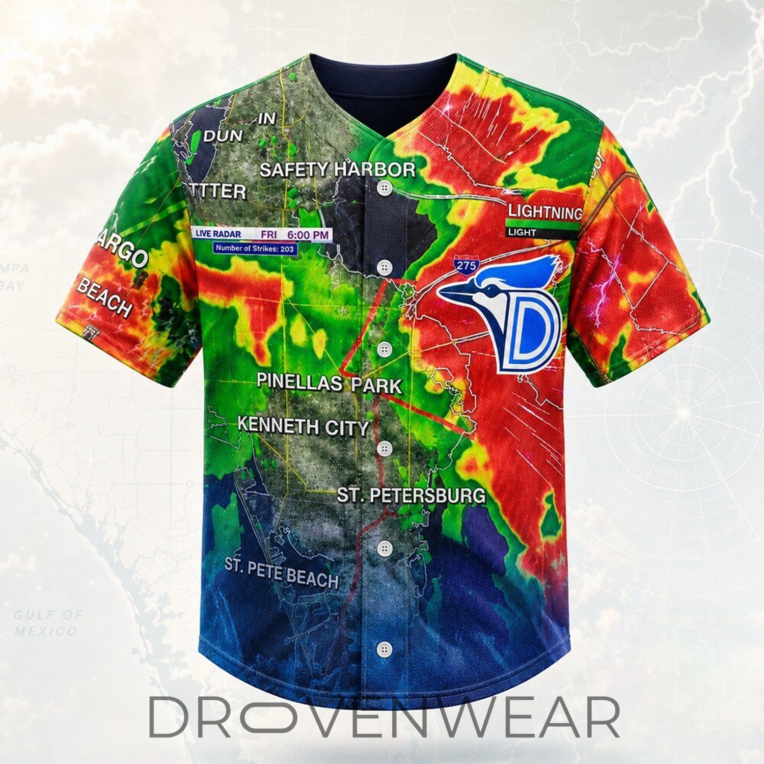 Dunedin Toronto Blue Jays Rain Delay Baseball Jersey Dunedin Toronto Blue Jays Rain Delay Baseball Jersey