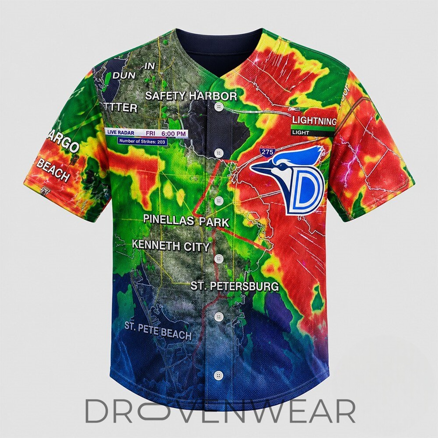 Dunedin Toronto Blue Jays Rain Delay Baseball Jersey Dunedin Toronto Blue Jays Rain Delay Baseball Jersey