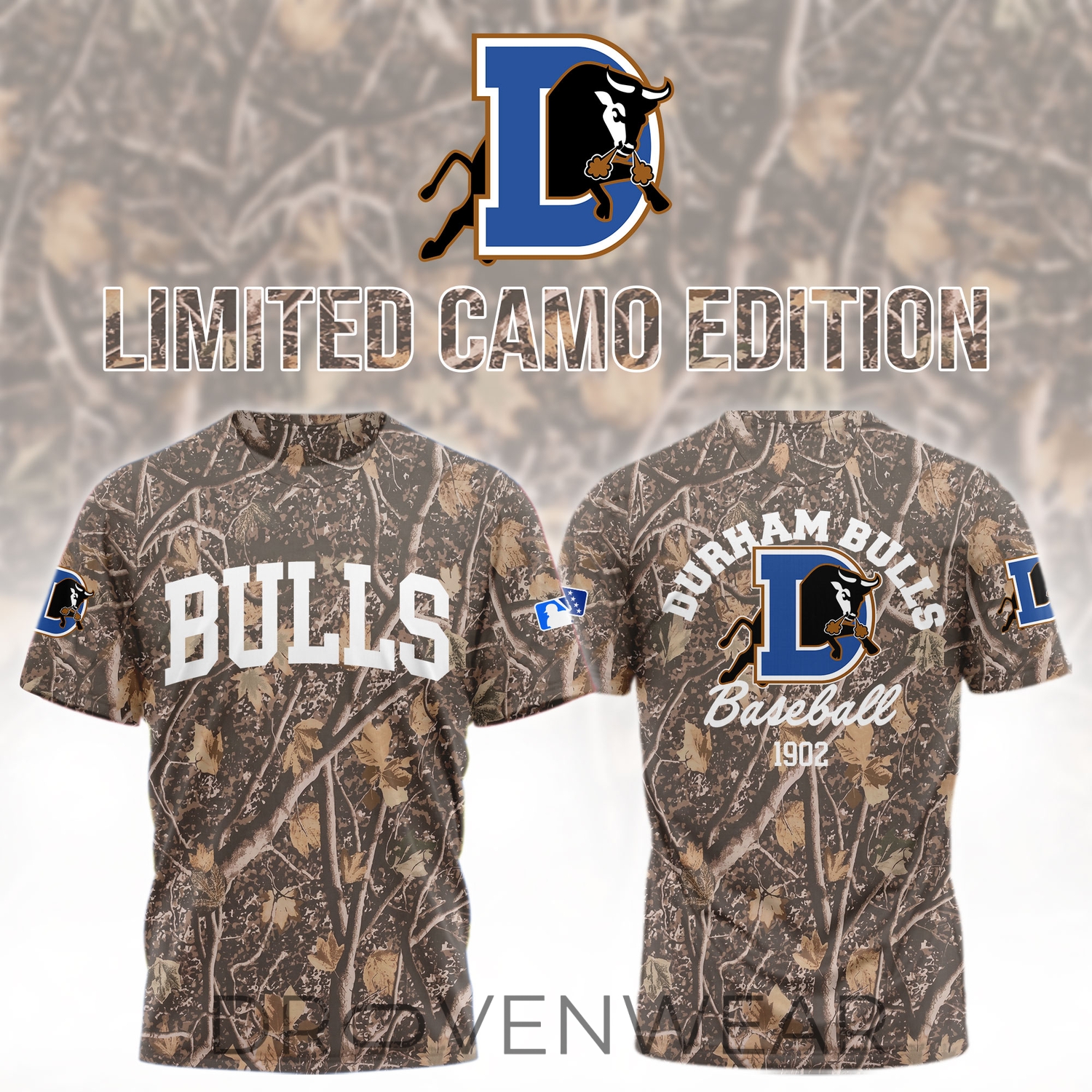 Durham Bulls 2026 New Limited Camo Shirt Durham Bulls 2026 New Limited Camo Shirt