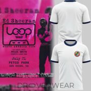 Ed Sheeran Loop Tour California 2026 Concert Graphic T-Shirt