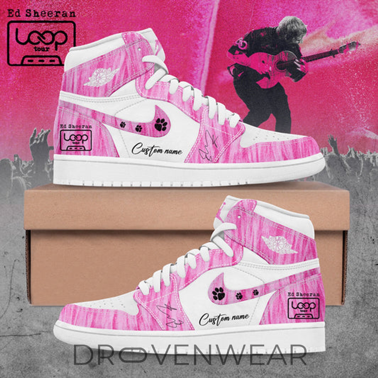Ed Sheeran The Loop Tour 2026 Allegiant Stadium Signature Limited Edition Air Jordan 1 Shoes Ed Sheeran The Loop Tour 2026 Allegiant Stadium Signature Limited Edition Air Jordan 1 Shoes