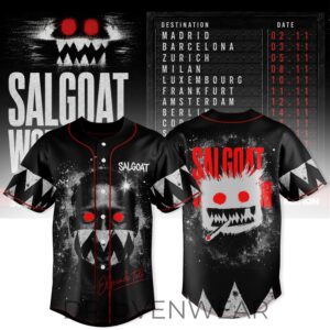 Elgrandetoto Salgoat World Tour Baseball Jersey by Drovenwear.com