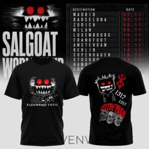 Elgrandetoto Salgoat World Tour Tshirt by Drovenwear.com