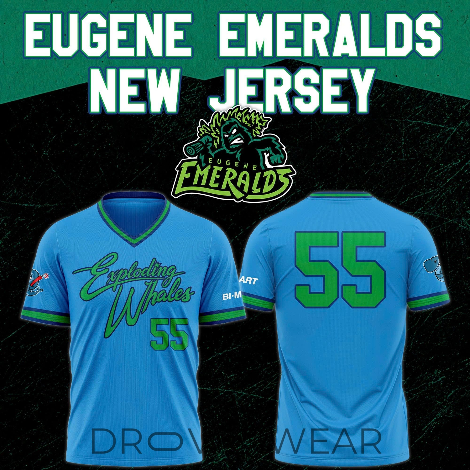 Eugene Emeralds x Exploding Whales Theme Night 2026 Jersey Shirt Eugene Emeralds x Exploding Whales Theme Night 2026 Jersey Shirt