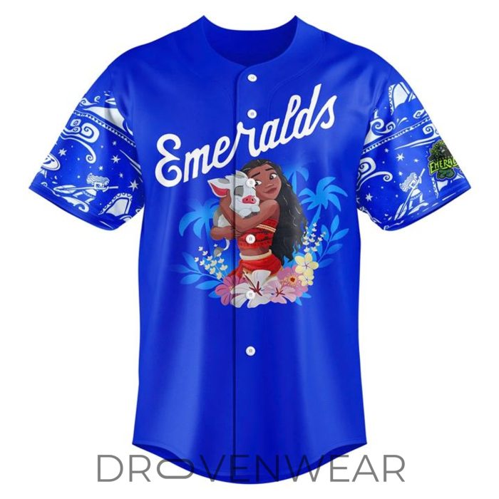 Eugene Emeralds x Moana Night 2026 Royal Blue Baseball Jersey - Image 2