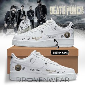 Five Finger Death Punch hits Me Tour 2026 Signed AF1 Ver3 by Drovenwear.com