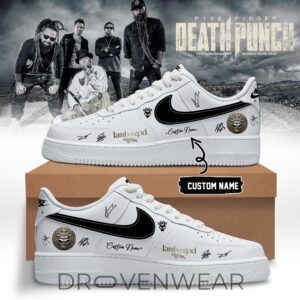 Five Finger Death Punch hits Me Tour 2026 Signed AF1 Ver4 by Drovenwear.com