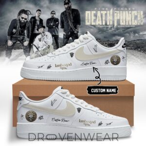 Five Finger Death Punch hits Me Tour 2026 Signed AF1 Ver5 by Drovenwear.com