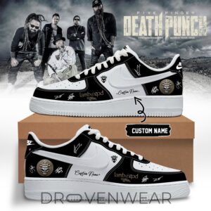 Five Finger Death Punch hits Me Tour 2026 Signed AF1 Ver7 by Drovenwear.com