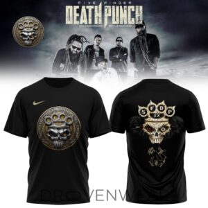 Five Finger Death Punch hits Me Tour 2026 Signed Tshirt Ver2 by Drovenwear.com