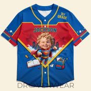 Flying To Back To School Kid Baseball Jersey - Custom Photo Gifts For Kids 04qhti - Image 3