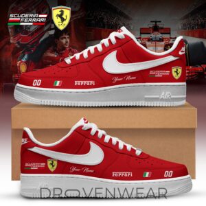 Formula One X Ferrari Edition Nike Air Force 1 Low Custom by Drovenwear.com