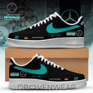 Formula One X Mercedes Edition Nike Air Force 1 Low Custom by Drovenwear.com