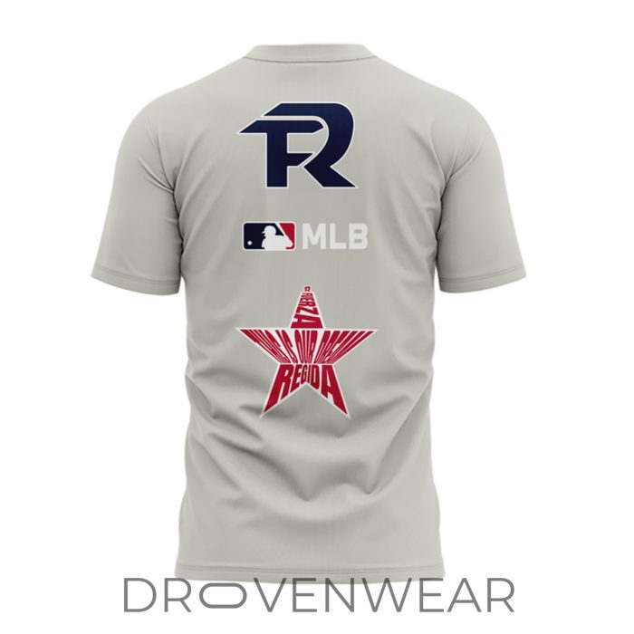 Fuerza Regida x MLB This Is Our Dream Stadium Tour 2026 Gray Shirt - Image 3