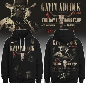 Gavin Adcock Steer Skull distressed Fleece Hoodie by Drovenwear.com