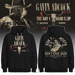 Gavin Adcock Steer Skull distressed Fleece Hoodie by Drovenwear.com