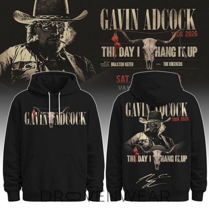 Gavin Adcock Steer Skull distressed Fleece Hoodie - Image 3