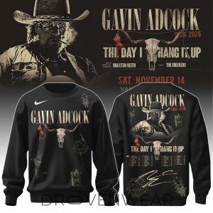 Gavin Adcock Steer Skull distressed Fleece Sweatshirt by Drovenwear.com
