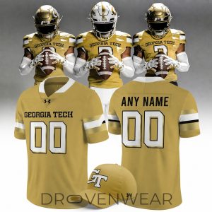 Georgia Bulldogs 2026 Football Gold Jersey by Drovenwear.com
