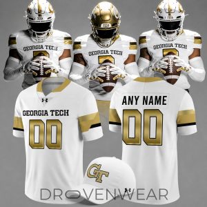 Georgia Bulldogs 2026 Football White Jersey by Drovenwear.com