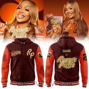 GloRilla x REESES PUFFS Letterman Hoodie by Drovenwear.com