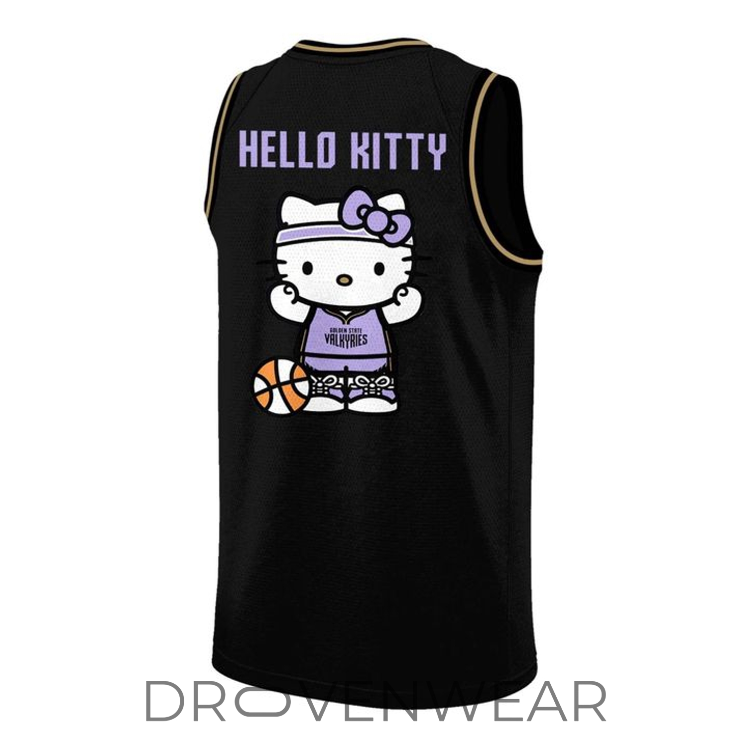 Golden State Valkyries Hello Kitty Night 2026 Black Basketball Jersey Golden State Valkyries Hello Kitty Night 2026 Black Basketball Jersey