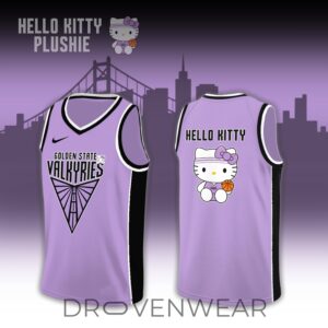 Golden State Valkyries X Hello Kitty Basketball Jersey Purple by Drovenwear.com