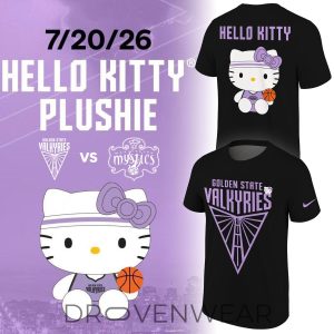 Golden State Valkyries x Hello Kitty Black 2026 Special Shirt by Drovenwear.com