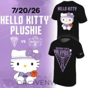 Golden State Valkyries x Hello Kitty Black Collector T-Shirt 2026