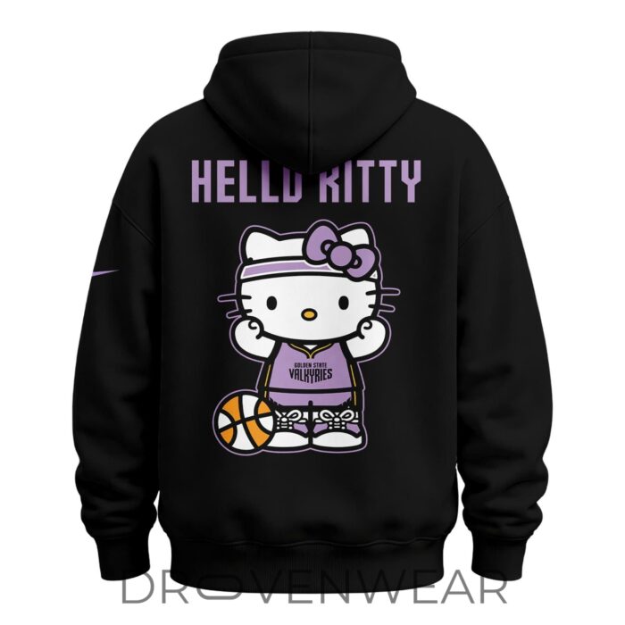 Golden State Valkyries x Hello Kitty Black Special Edition Hoodie 2026 - Image 6