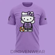 Golden State Valkyries x Hello Kitty Purple Limited Edition T-Shirt 2026 - Image 3