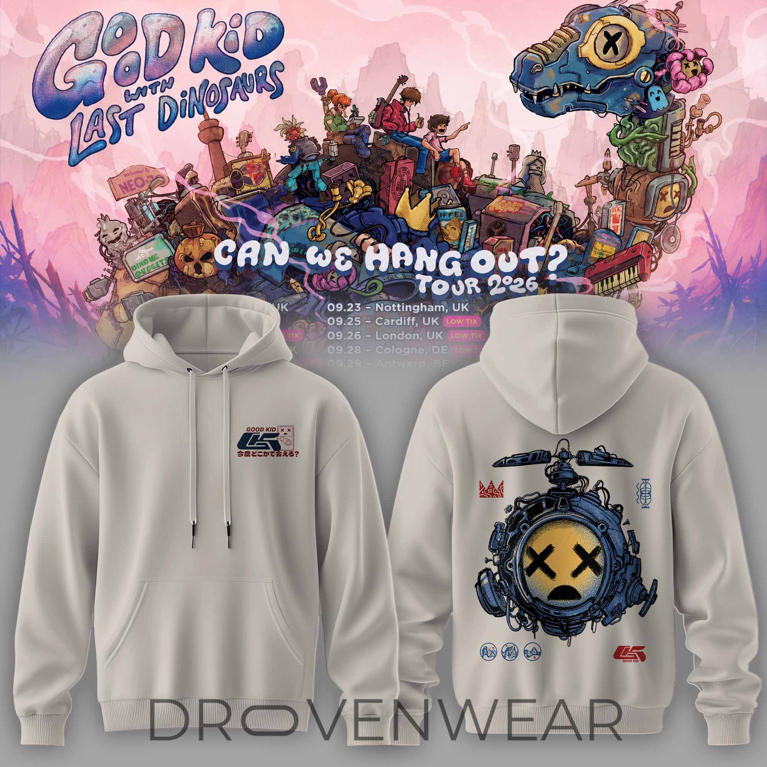 Good Kid x Last Dinosaurs Can We Hang Out? Tour 2026 Limited Edition Hoodie V2 Good Kid x Last Dinosaurs Can We Hang Out? Tour 2026 Limited Edition Hoodie V2