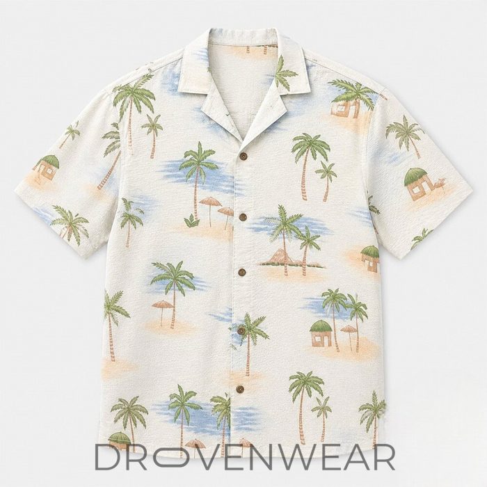 Grand Theft Auto VI GTA 6 Brian Heder Tropical Palm Tree Hawaiian Shirt - Image 2