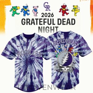 Grateful Dead Night x MLB 2026 Limited Baseball Jersey by Drovenwear.com