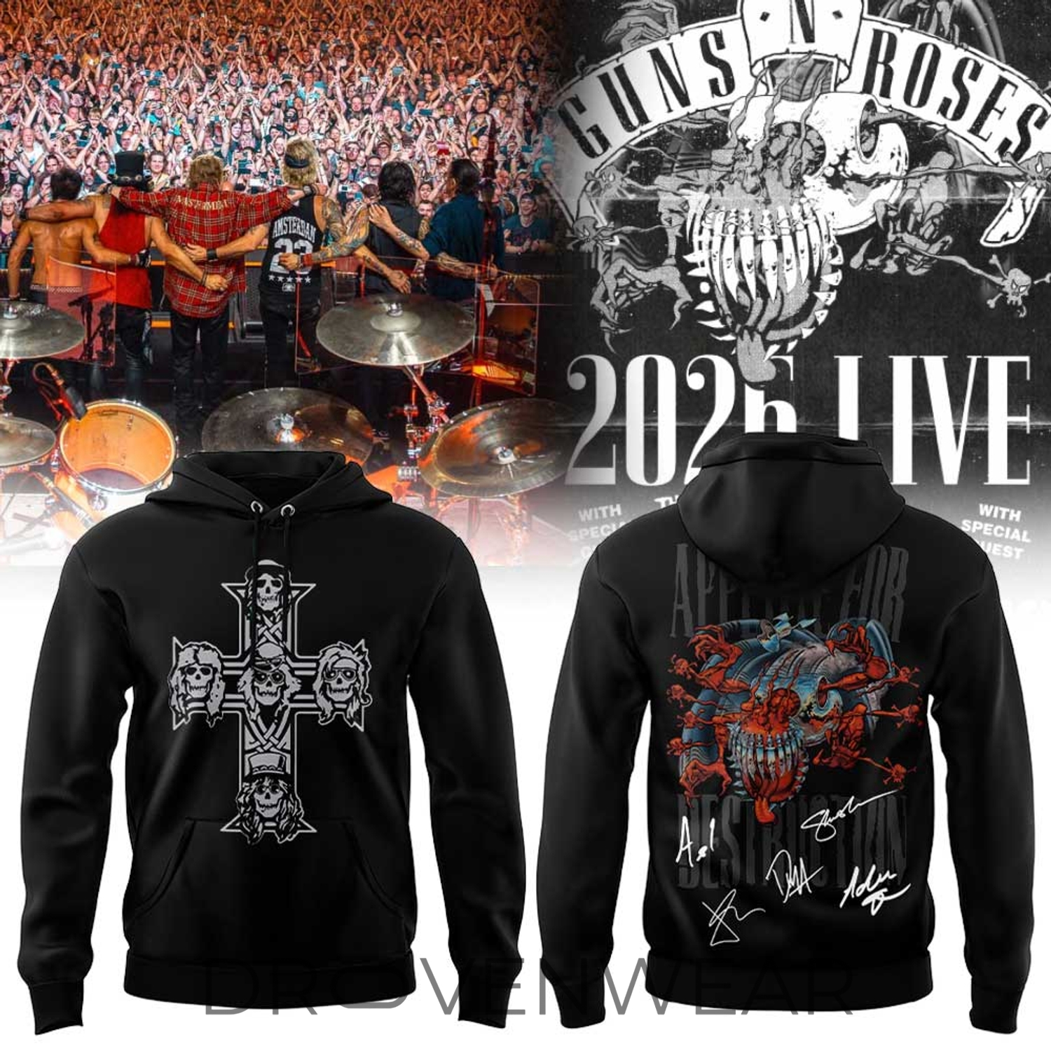 Guns N' Roses X World Tour 2026 Hoodie Ver3 Guns N' Roses X World Tour 2026 Hoodie Ver3