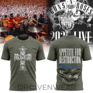 Guns N Roses X World Tour 2026 Tshirt Ver2 by Drovenwear.com