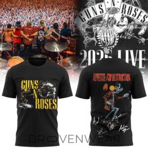 Guns N Roses X World Tour 2026 Tshirt Ver3 by Drovenwear.com