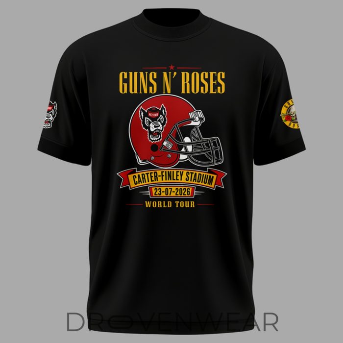 Guns N' Roses x NC State Wolfpack Carter-Finley Stadium 2026 Shirt - Image 2