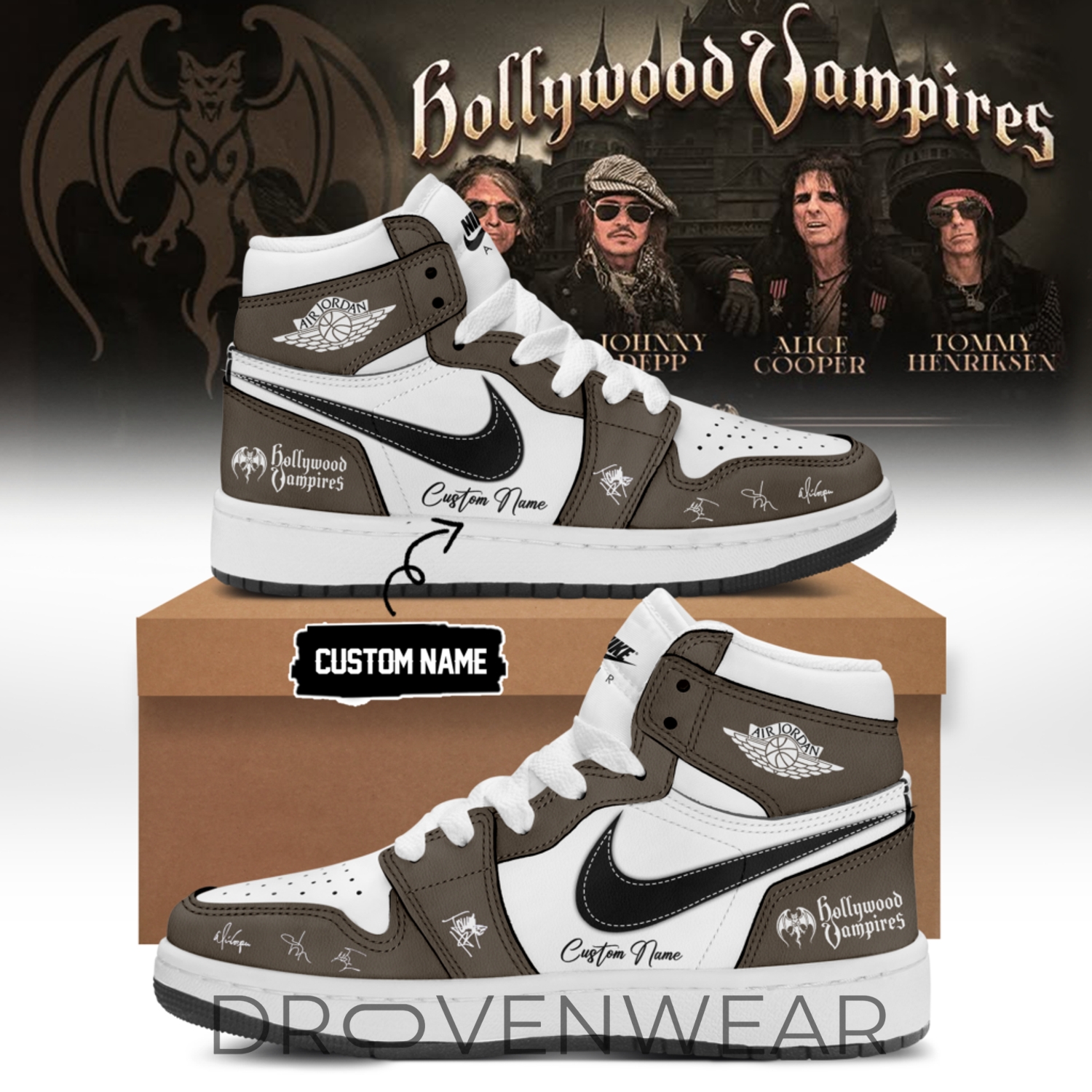Hollywood Vampires World Tour 2026 Signed Personalized Limited Edition Air Jordan 1 Hollywood Vampires World Tour 2026 Signed Personalized Limited Edition Air Jordan 1