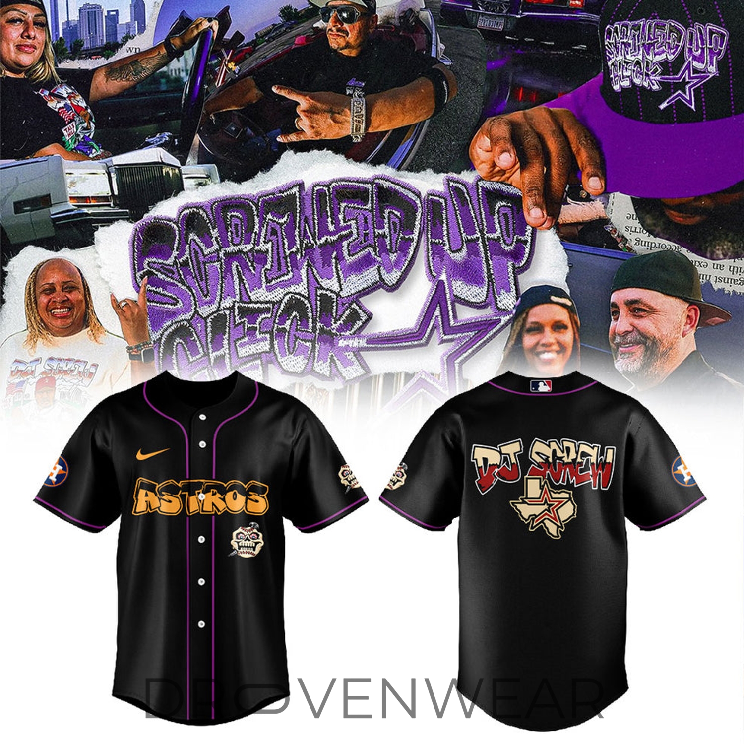 Houston Astros x DJ Screw Collection Black Jersey Houston Astros x DJ Screw Collection Black Jersey