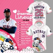 Houston Astros x Hello Kitty Night 2026 Limited Edition Baseball Jersey