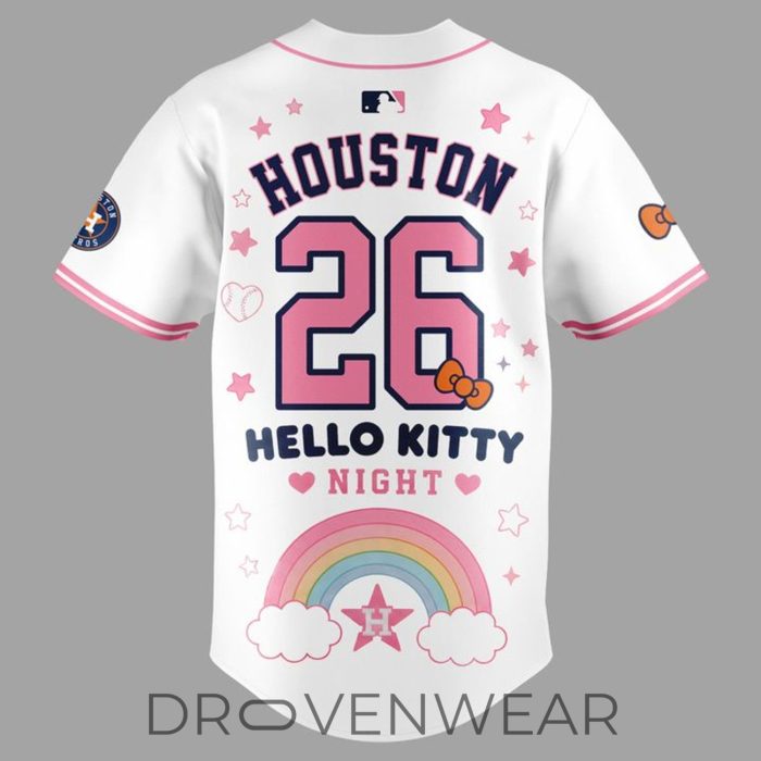 Houston Astros x Hello Kitty Night 2026 Limited Edition Baseball Jersey - Image 3